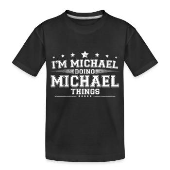 Michel - T-shirt bio Premium Enfant - noir - Devant