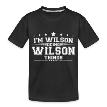 Wilson - T-shirt bio Premium Enfant - noir - Devant