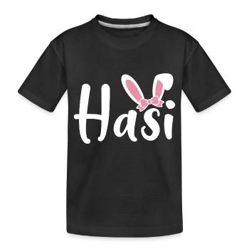 Hasi - Kinder Premium Bio T-Shirt - Schwarz - Vorne