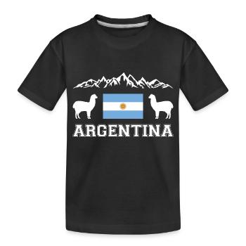Argentinien - Kinder Premium Bio T-Shirt - Schwarz - Vorne