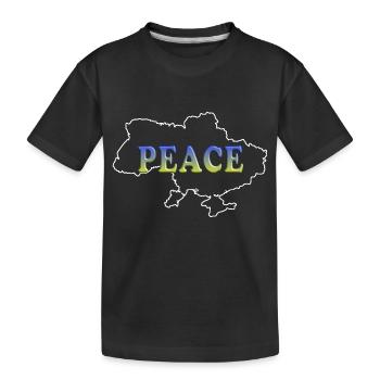 Paix pour l’Ukraine - T-shirt bio Premium Enfant - noir - Devant