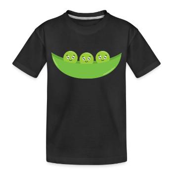 Französische Erbsen - Kinder Premium Bio T-Shirt - Schwarz - Vorne