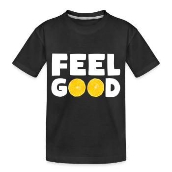FEEL GOOD Lemons - Kids' Premium Organic T-Shirt - black - Front