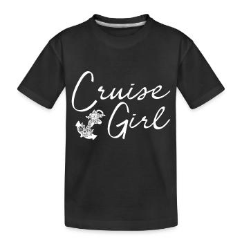 Kreuzfahrt Mädchen Geschenk Kreuzfahrten - Kinder Premium Bio T-Shirt - Schwarz - Vorne