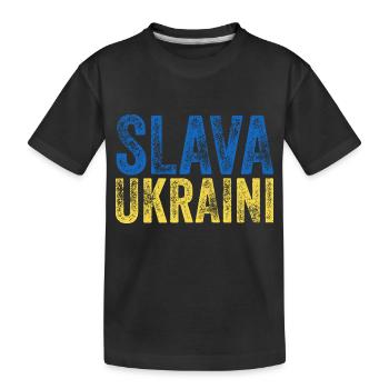 Slava Ukraini - Kids' Premium Organic T-Shirt - black - Front