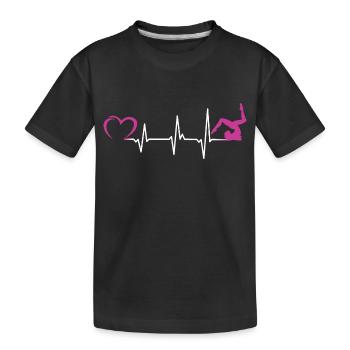 Gymnastics Heartbeat - Gymnast Gymnastics Gifts - Kids' Premium Organic T-Shirt - black - Front