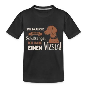 VISZLA - Schutzengel - Kinder Premium Bio T-Shirt - Schwarz - Vorne