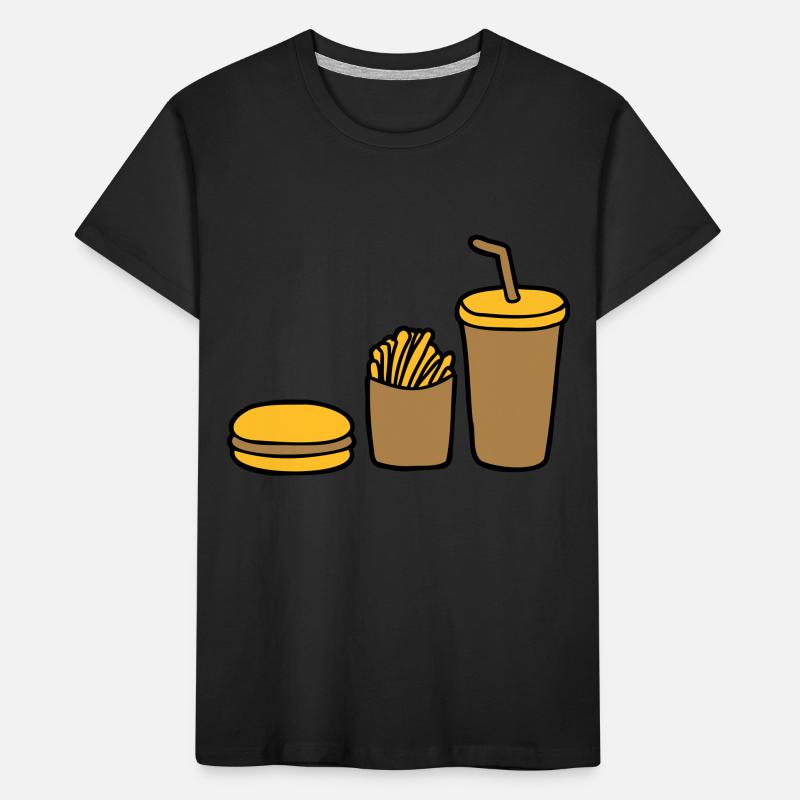 Burger Fries Cola Kids' Premium Organic T-Shirt