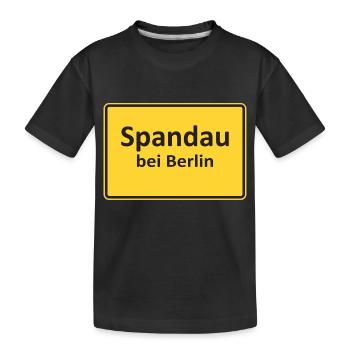 Spandau Ortseingang - Kinder Premium Bio T-Shirt - Schwarz - Vorne