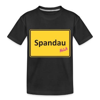 Spandau Ortseingang Alla - Kinder Premium Bio T-Shirt - Schwarz - Vorne