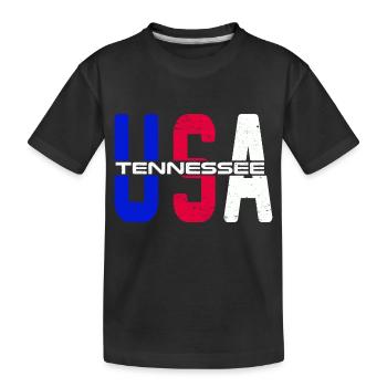 Usa Tennessee Vintage fier citoyen américain - T-shirt bio Premium Enfant - noir - Devant