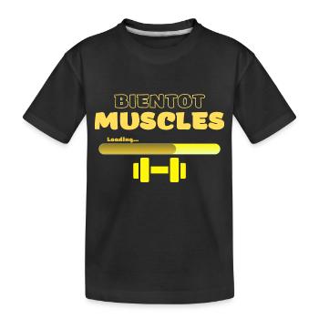Bientôt muscles - T-shirt bio Premium Enfant - noir - Devant