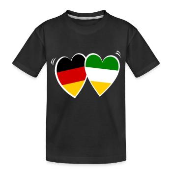 Italienisch deutesche Liebe - Kinder Premium Bio T-Shirt - Schwarz - Vorne