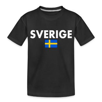 Sverige - Kinder Premium Bio T-Shirt - Schwarz - Vorne
