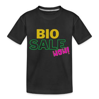 vente bio wow, dictons, cadeau - T-shirt bio Premium Enfant - noir - Devant