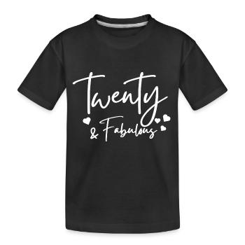 twenty fabulous - Kids' Premium Organic T-Shirt - black - Front