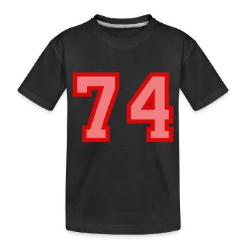 Cool Retro Retrostyle Numéro de maillot numéro de dos - T-shirt bio Premium Enfant - noir - Devant
