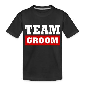 Team groom - Kids' Premium Organic T-Shirt - black - Front