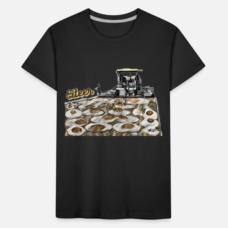 Eiteer vs Eiter - eine Straßenbaumaschine. Kinder Premium Bio T-Shirt