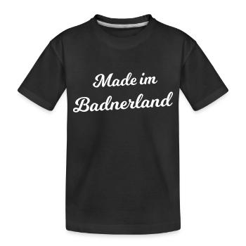 Made im Badnerland - Kinder Premium Bio T-Shirt - Schwarz - Vorne