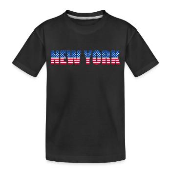 DRAPEAU DE NEW YORK - T-shirt bio Premium Enfant - noir - Devant