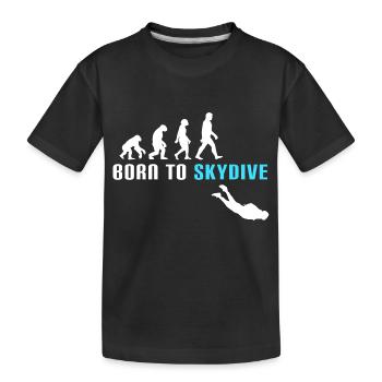 Paragliding Adrenaline Jumping Air Sport - Kids' Premium Organic T-Shirt - black - Front
