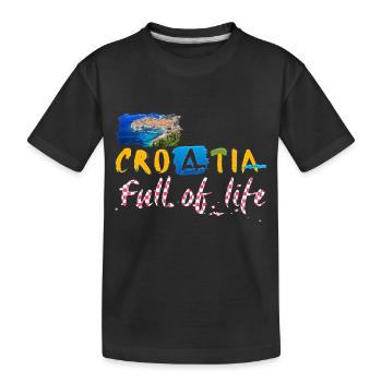 Croatie Croate Hrvatska Croatie Croates Croates Croates - T-shirt bio Premium Enfant - noir - Devant