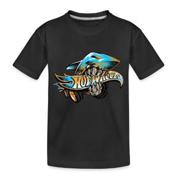 Hot Wheels Logo Avec Requin - T-shirt bio Premium Enfant - noir - Devant