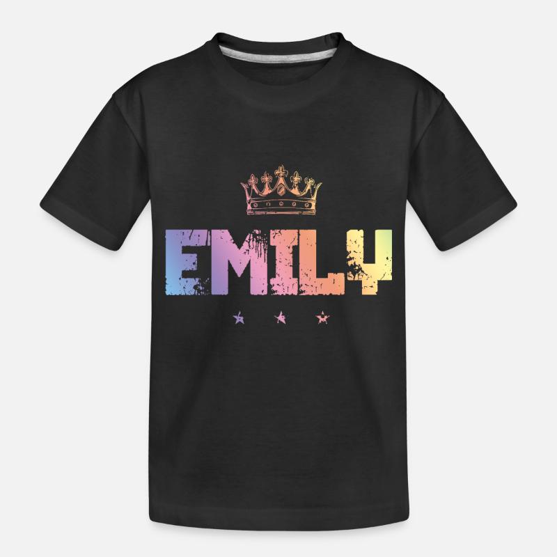 Emily - Kinder Premium Bio T-Shirt - Schwarz