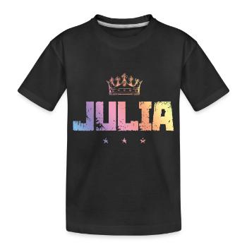 Julia - Kinder Premium Bio T-Shirt - Schwarz - Vorne