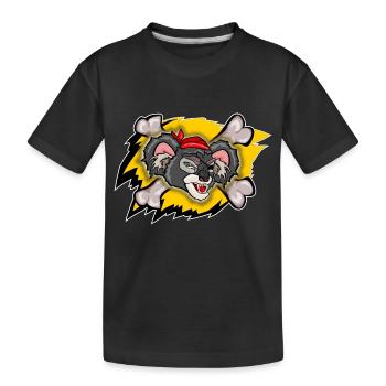 böser Koala Bär Angriff - Kinder Premium Bio T-Shirt - Schwarz - Vorne