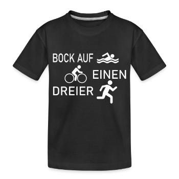 triathlon - T-shirt bio Premium Enfant - noir - Devant