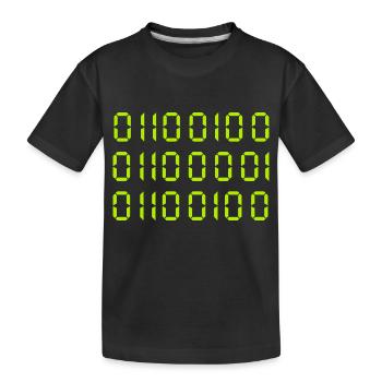 DAD - in Binär - Kinder Premium Bio T-Shirt - Schwarz - Vorne
