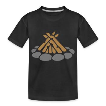 Feu de camp Romance Camping Feu de camp Camping - T-shirt bio Premium Enfant - noir - Devant