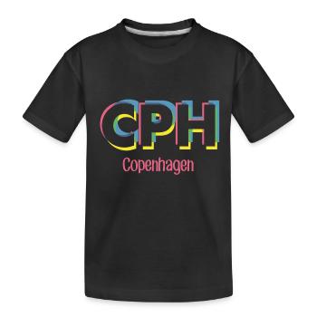 Copenhague - CPH - Copenhague - Dänemark - Danemark - T-shirt bio Premium Enfant - noir - Devant