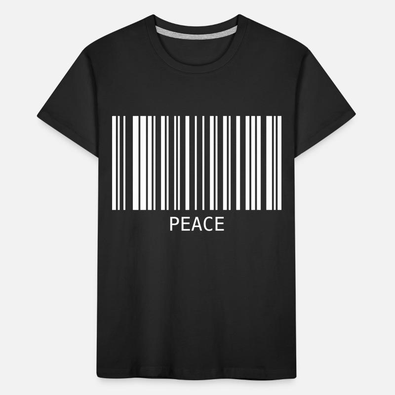 Code-barres de la paix Friedenszeichen Strichcode Symbole T-shirt bio Premium Enfant