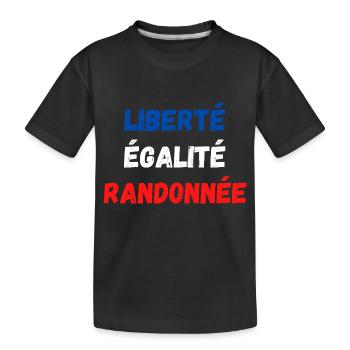 Liberté égalité randonnée - T-shirt bio Premium Enfant - noir - Devant