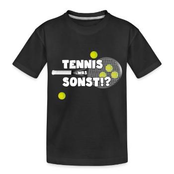 tennis matchball tennis balle de tennis court de tennis - T-shirt bio Premium Enfant - noir - Devant