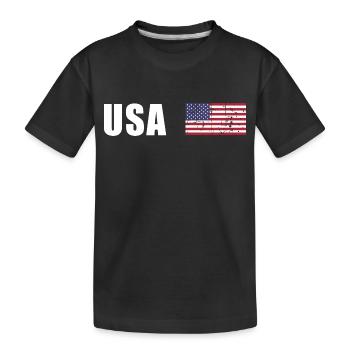 drapeau américain vintage - T-shirt bio Premium Enfant - noir - Devant