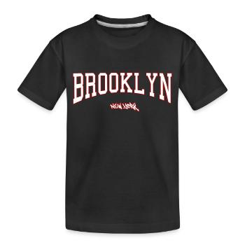 Brooklyn - New York - Kinder Premium Bio T-Shirt - Schwarz - Vorne
