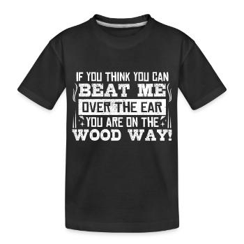 Sur le chemin du bois! - Denglish dit Denglish - T-shirt bio Premium Enfant - noir - Devant