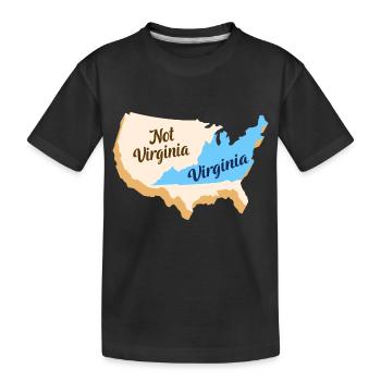 Virginia Not Virginia Design für stolze Virginier - Kinder Premium Bio T-Shirt - Schwarz - Vorne