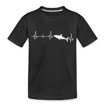 Requin hai-vie biologie marine requin mégalodon - T-shirt bio Premium Enfant - noir - Devant
