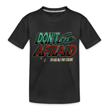 citation coeur fierté féminine tenues droits humains - T-shirt bio Premium Enfant - noir - Devant