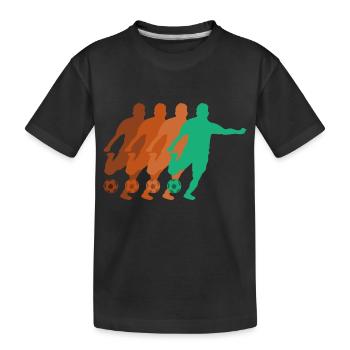 Football Footballeur Attaquant Garçons Coupe du Monde Hommes - T-shirt bio Premium Enfant - noir - Devant