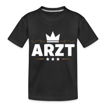 Arzt Beruf - Kinder Premium Bio T-Shirt - Schwarz - Vorne