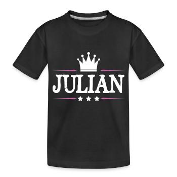 Julian - Kinder Premium Bio T-Shirt - Schwarz - Vorne