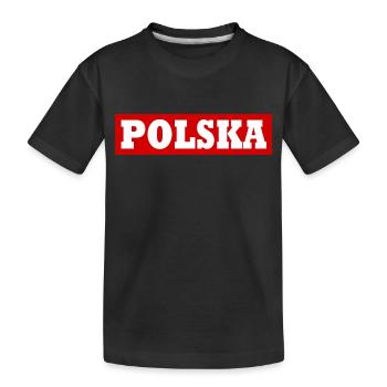 Polska - Kids' Premium Organic T-Shirt - black - Front
