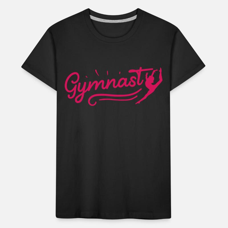 Retro Graphic Gymnast Gymnastics Acrobat Acrobatic Kinder Premium Bio T-Shirt