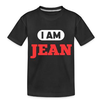 Jean Name Saying für stolze Jeans - Kinder Premium Bio T-Shirt - Schwarz - Vorne